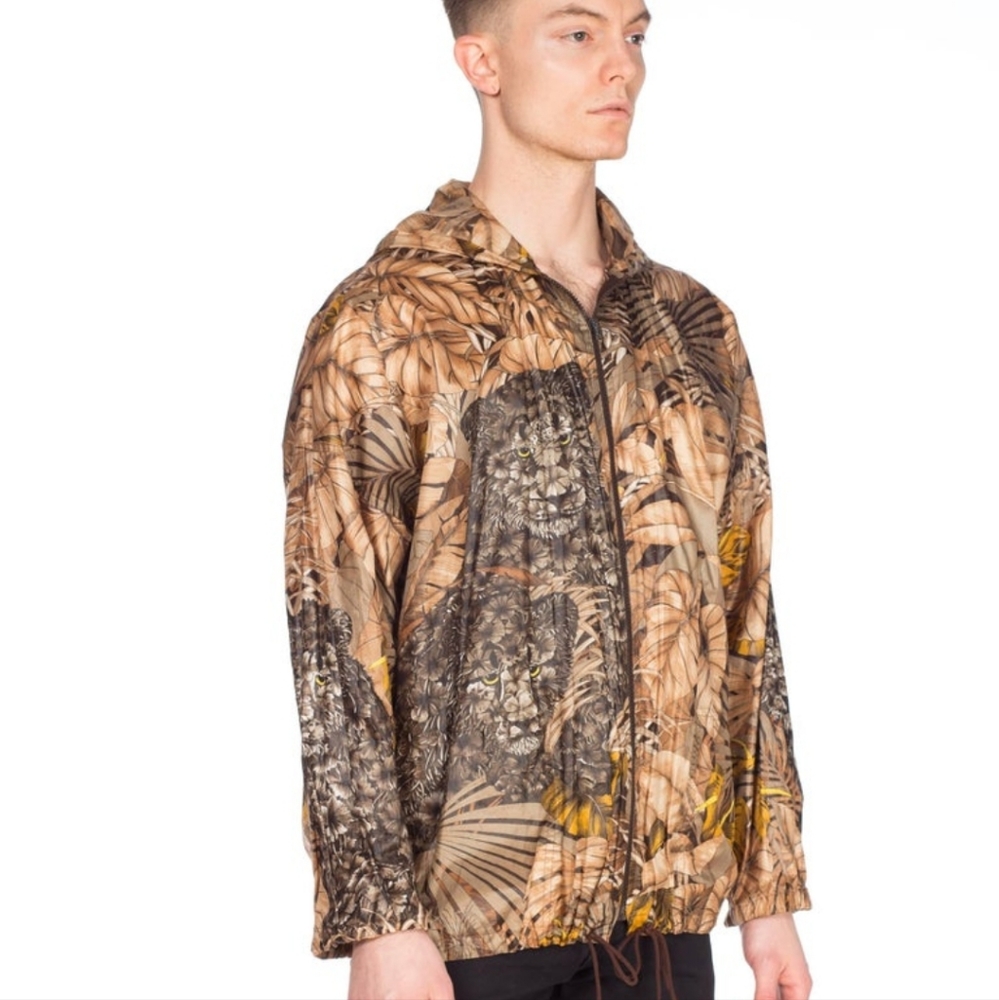 Salvatore Ferragamo leopard jungle zip up